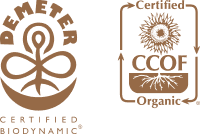 Demeter Biodynamic and CCOF Organic logos